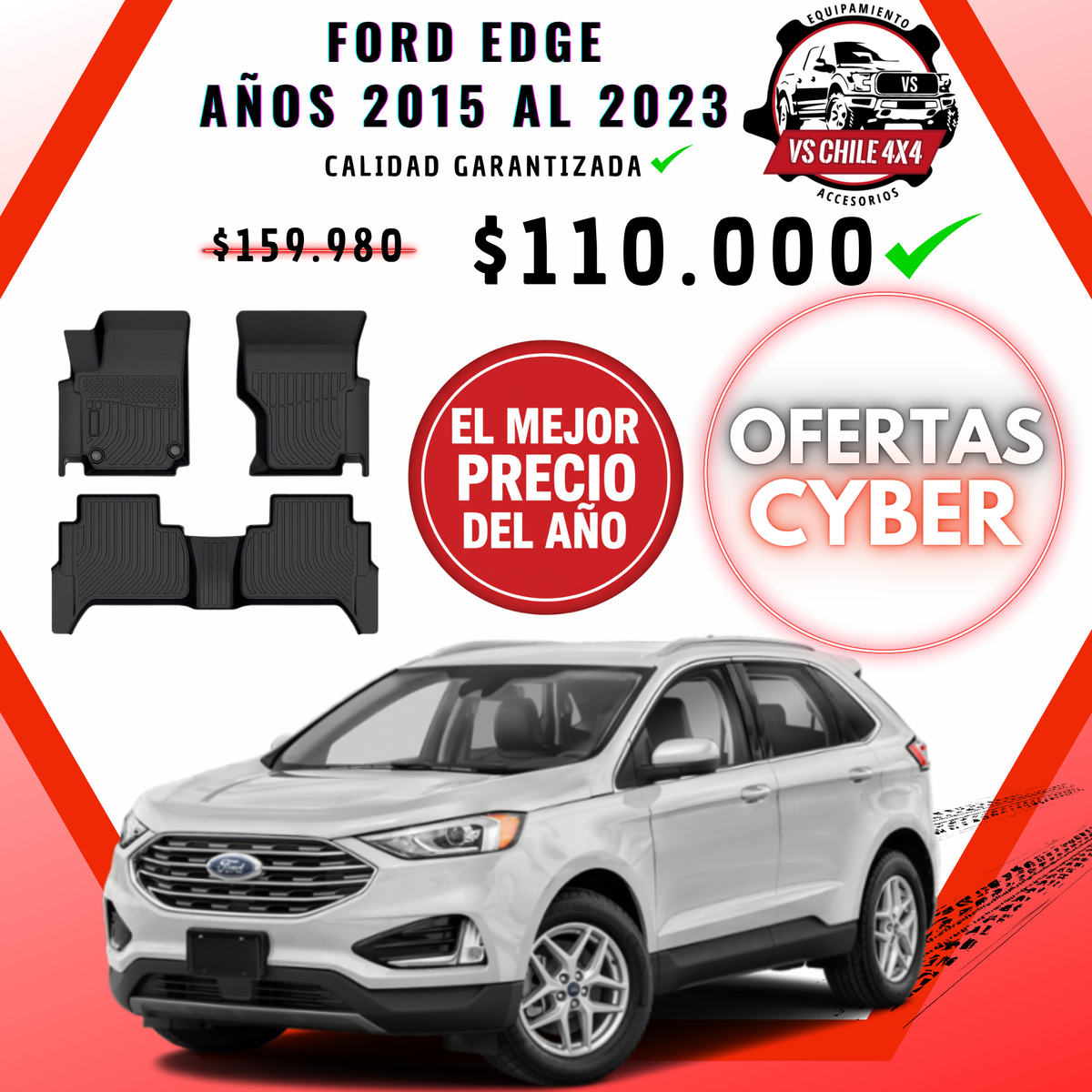 Pisos Calce Perfecto Ford Edge (2015 - 2023)
