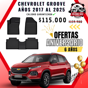 Pisos Calce Perfecto Chevrolet Groove años 2017 al 2025