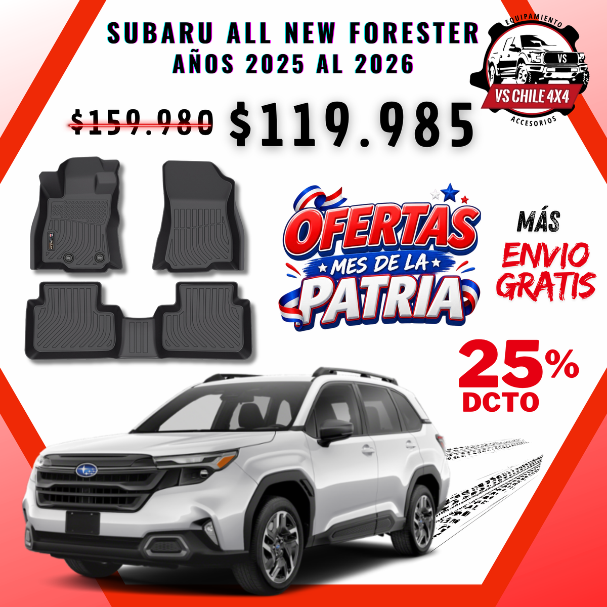 Pisos Calce Perfecto Subaru All New Forester Años 2025 Al 2026