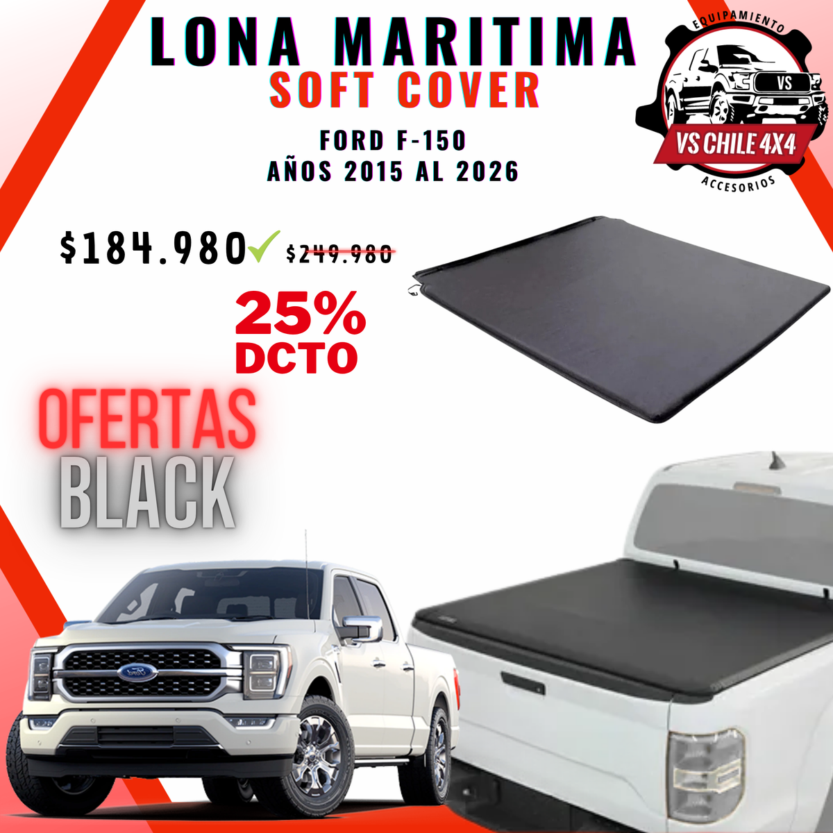 Lona Marítima Ford F-150 años 2016–2025