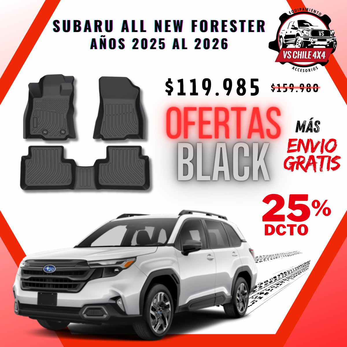 Pisos Calce Perfecto Subaru All New Forester Años 2025 Al 2026