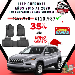 Pisos Calce Perfecto JEEP CHEROKEE años 2015 al 2020 NO COMPATIBLE PARA GRAND CHEROKEE