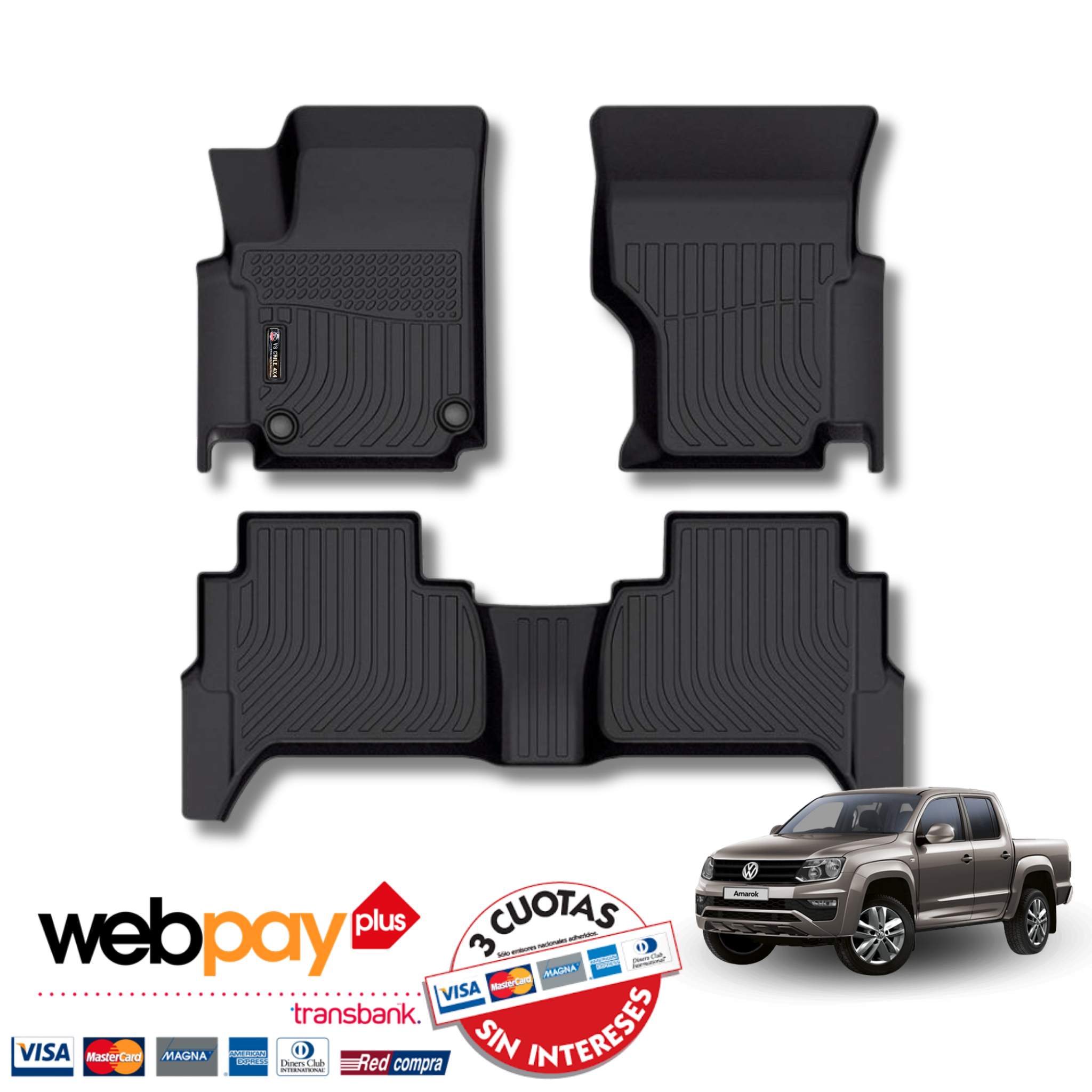 Pisos Calce Perfecto Volkswagen Amarok años 2011 al 2026