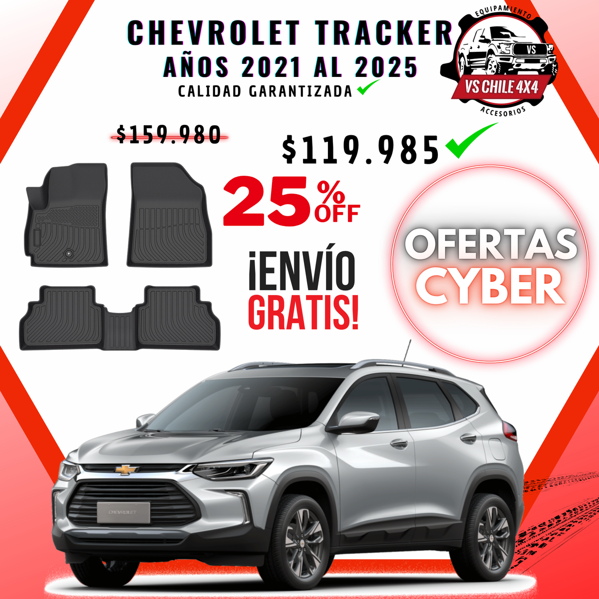 Pisos Calce Perfecto Chevrolet Tracker (2021 - 2025)