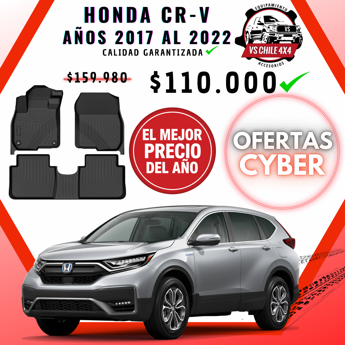 Pisos Calce Perfecto Honda CR-V (2017 - 2022)