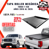 Tapa Roller Mecánica Ford F-150 2015 - 2026