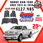 Pisos Calce Perfecto DODGE RAM 1500 (CREW CAB) años 2013 al 2018