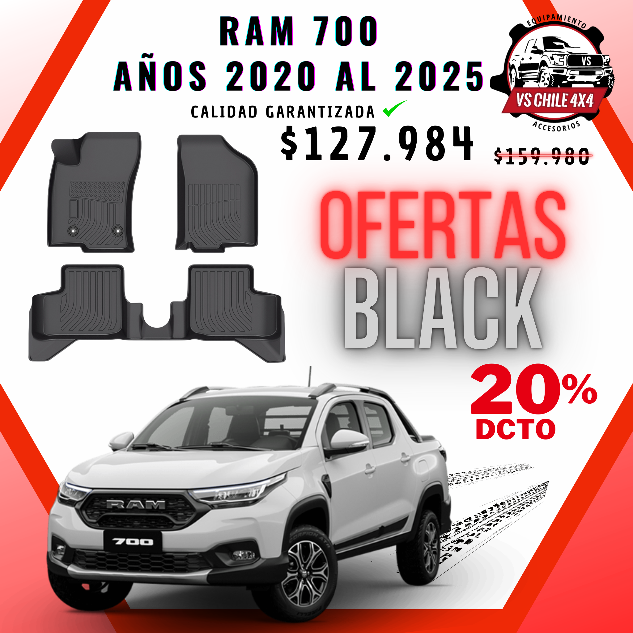 Pisos Calce Perfecto RAM 700 años 2020 al 2025