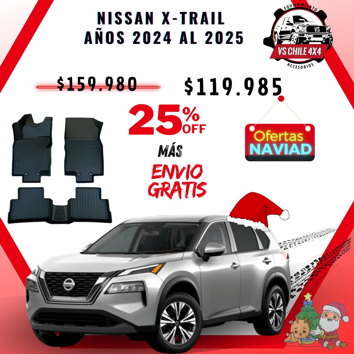 Pisos Calce Perfecto NISSAN XTRAIL X-TRAIL  años 2024 al 2025