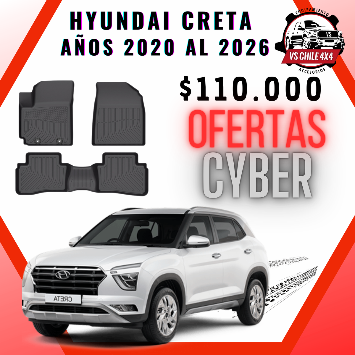 Pisos Calce Perfecto Hyundai Creta  2020 al 2026