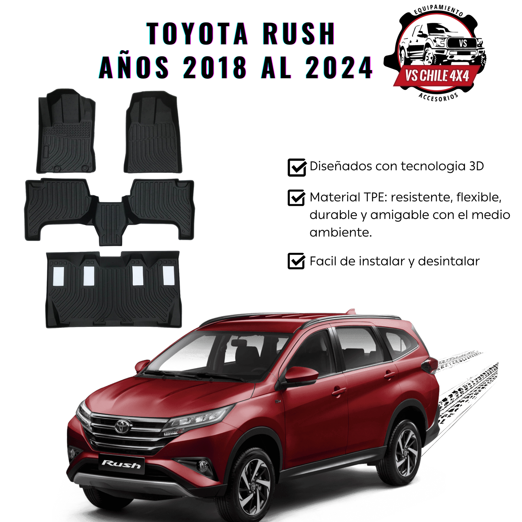 Pisos Calce Perfecto TOYOTA RUSH 2018-2024