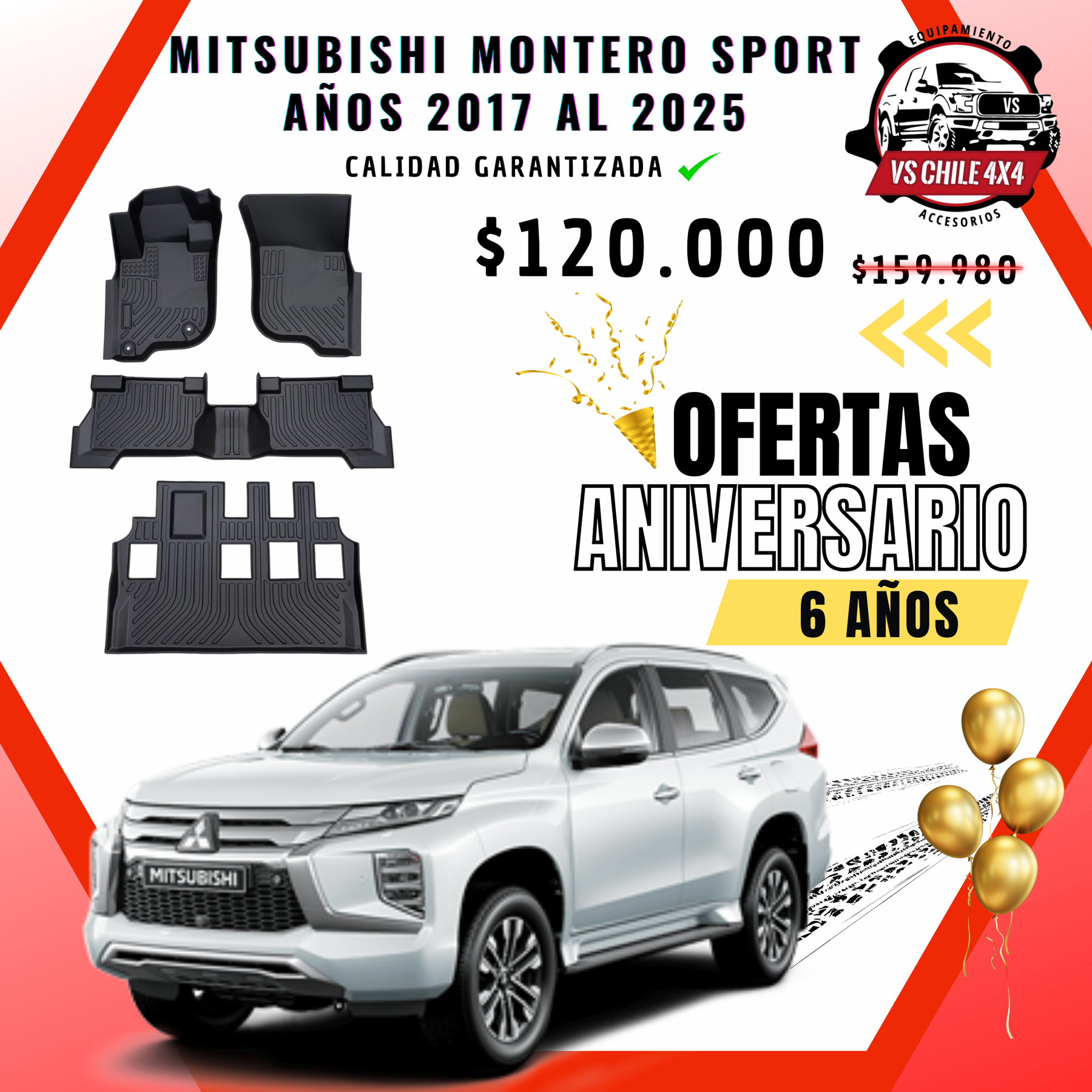 Pisos Calce Perfecto Mitsubishi Montero Sport (2017 - 2025)