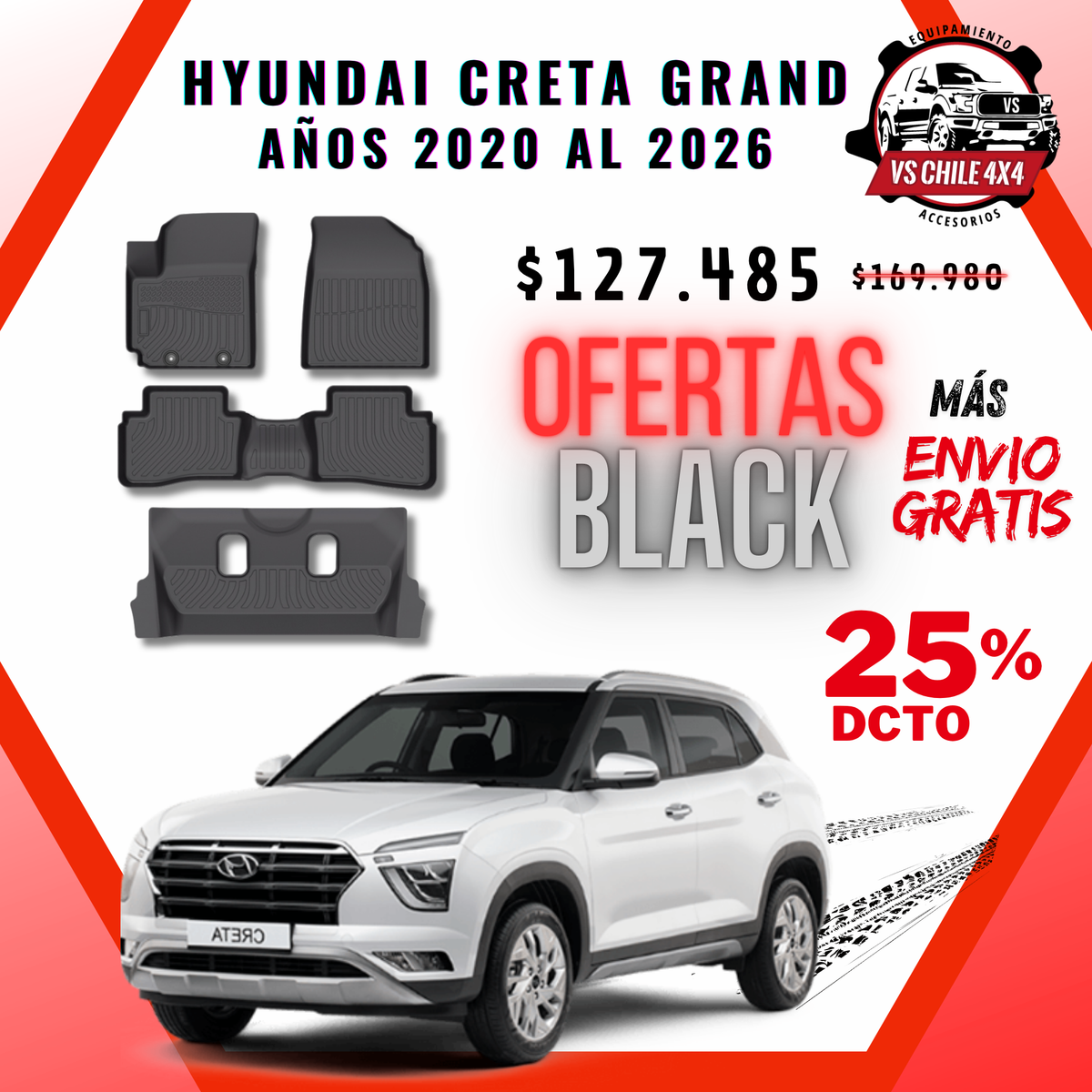 Pisos Calce Perfecto Hyundai Creta Grand 2020 al 2026
