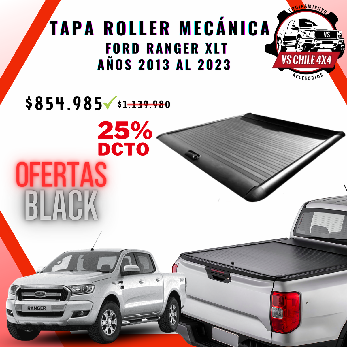 Tapa Roller Mecánica Ford Ranger XLT / Ranger Raptor 2013 - 2023