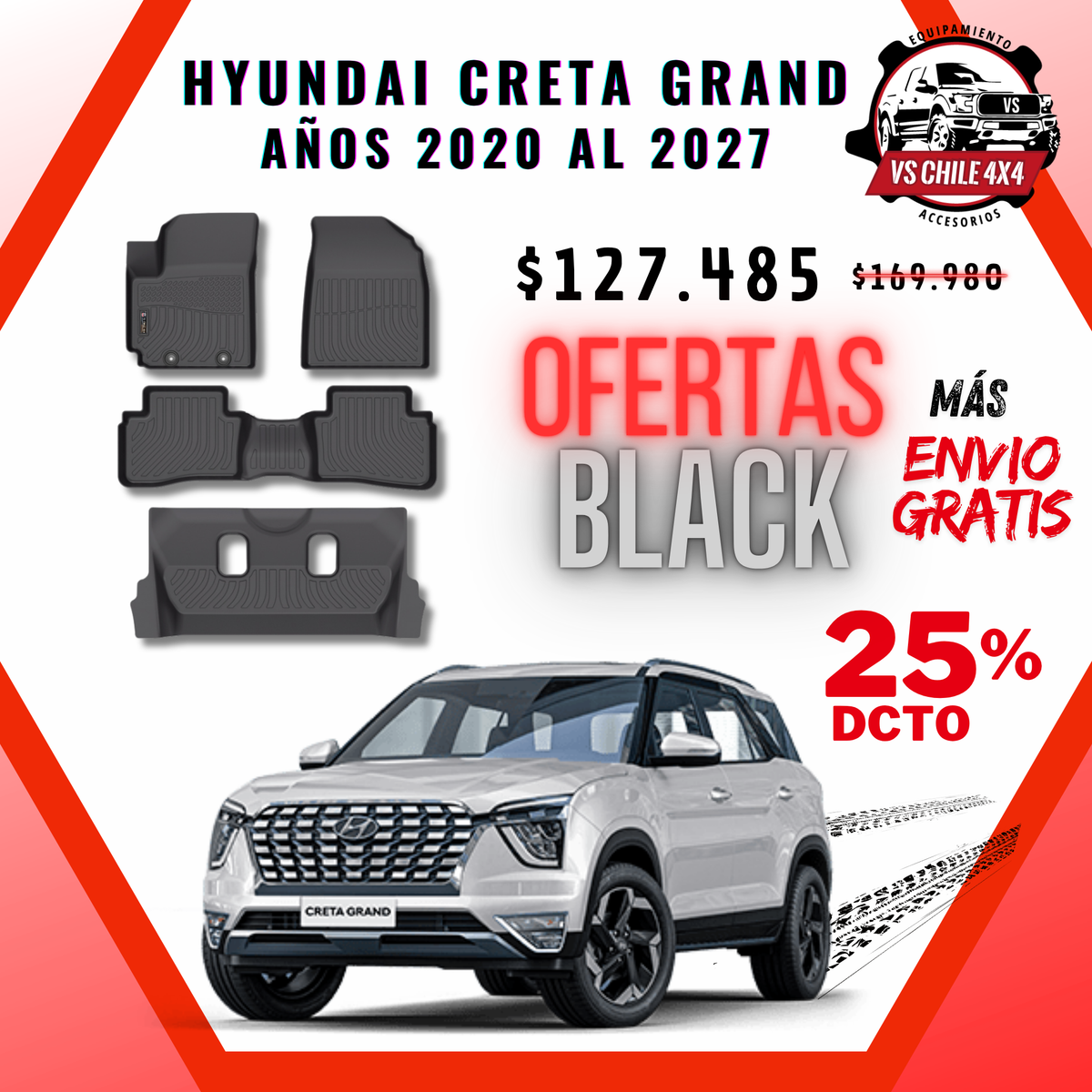 Pisos Calce Perfecto Hyundai Creta Grand 2020 al 2027