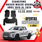 Pisos Calce Perfecto SsangYong Musso / Musso Grand 2019 al 2026
