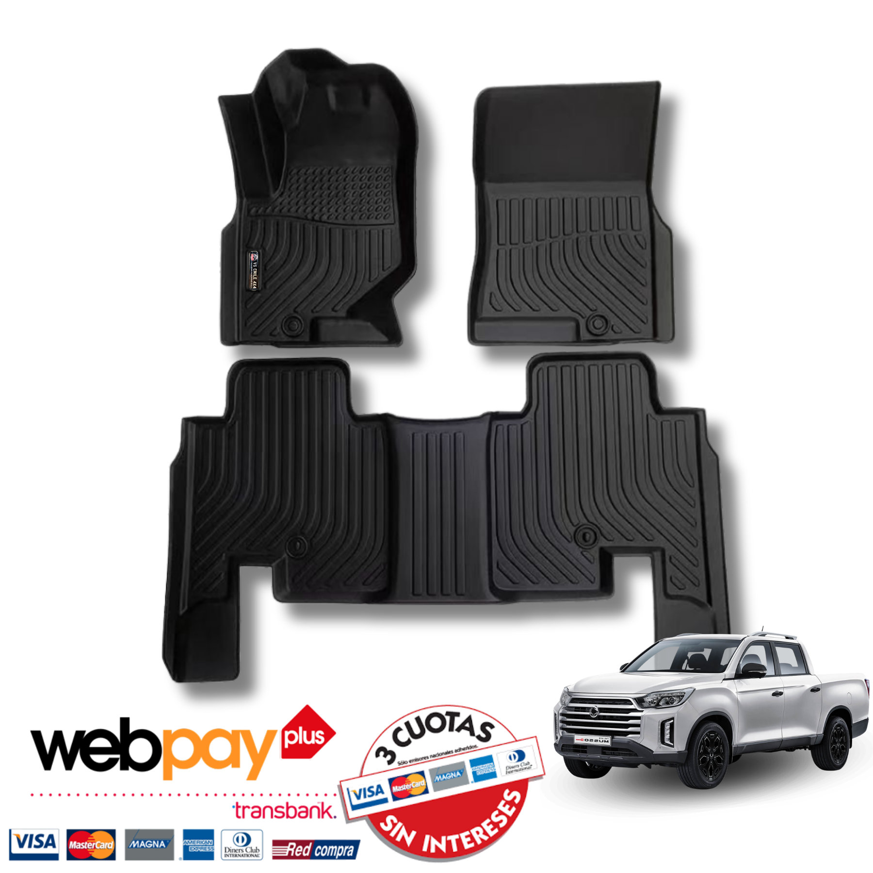 Pisos Calce Perfecto SsangYong Musso / Musso Grand 2019 al 2026