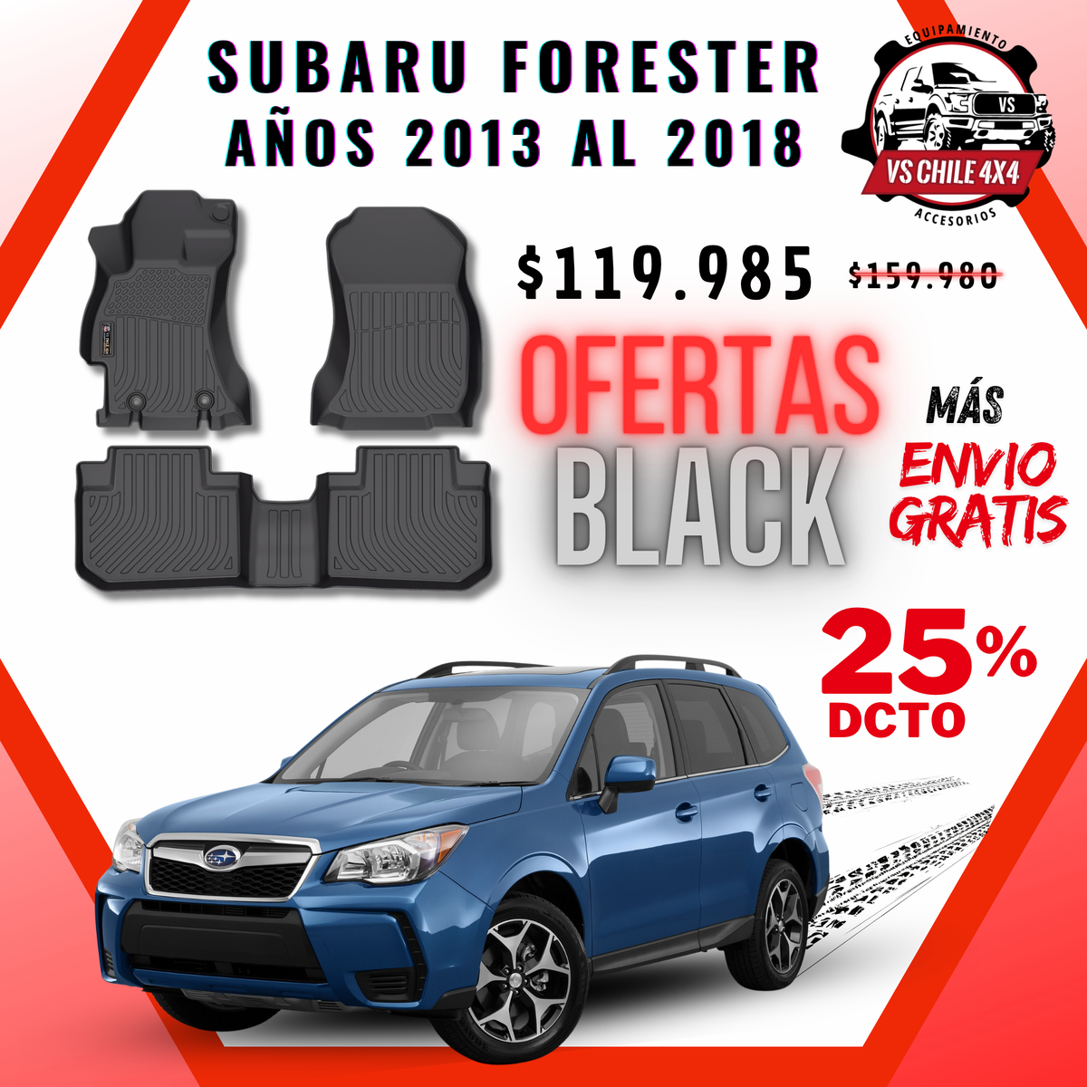 Pisos Calce Perfecto Subaru Forester Años 2013 Al 2018