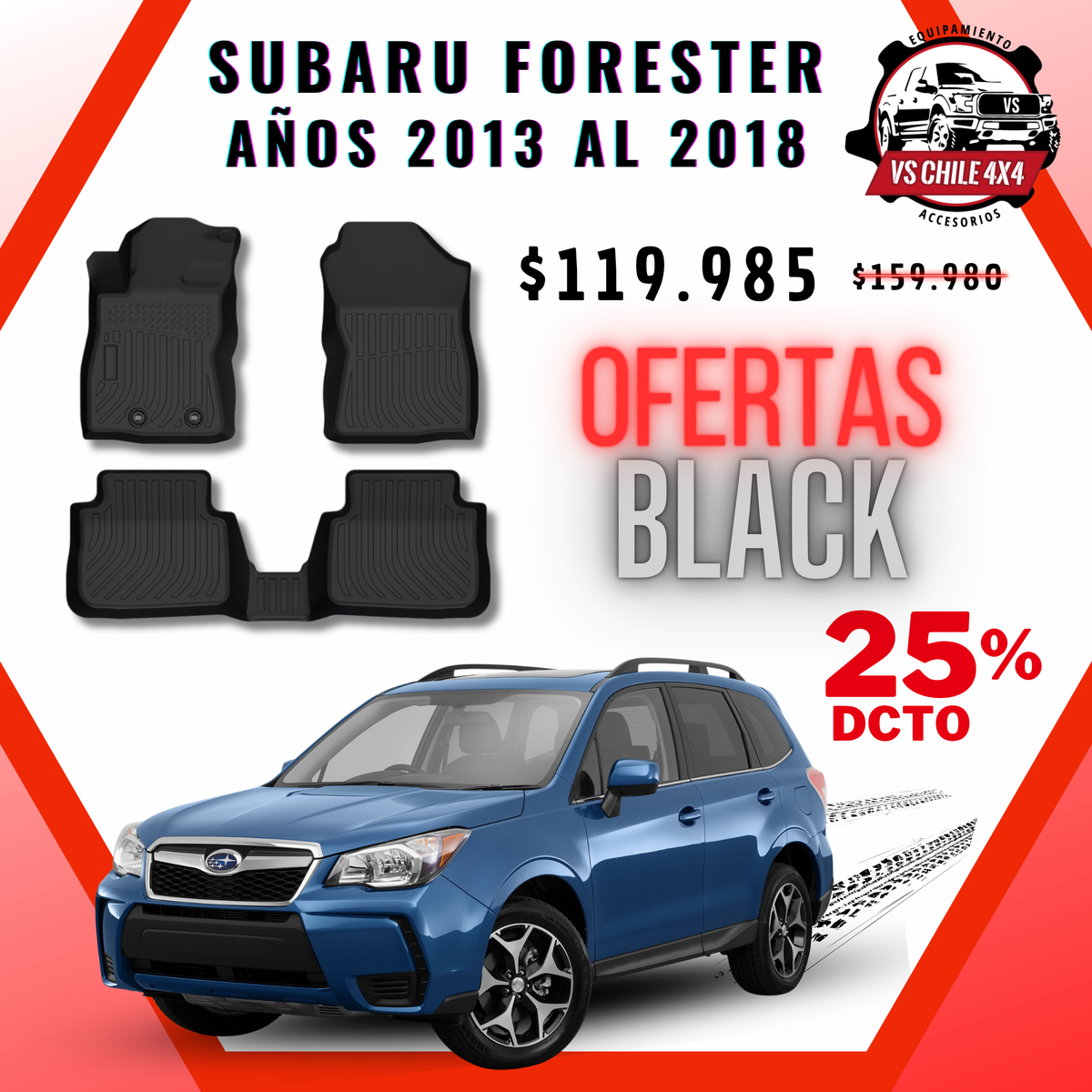 Pisos Calce Perfecto Subaru Forester Años 2013 Al 2018