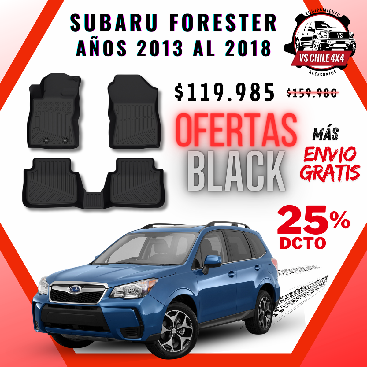 Pisos Calce Perfecto Subaru Forester Años 2013 Al 2018
