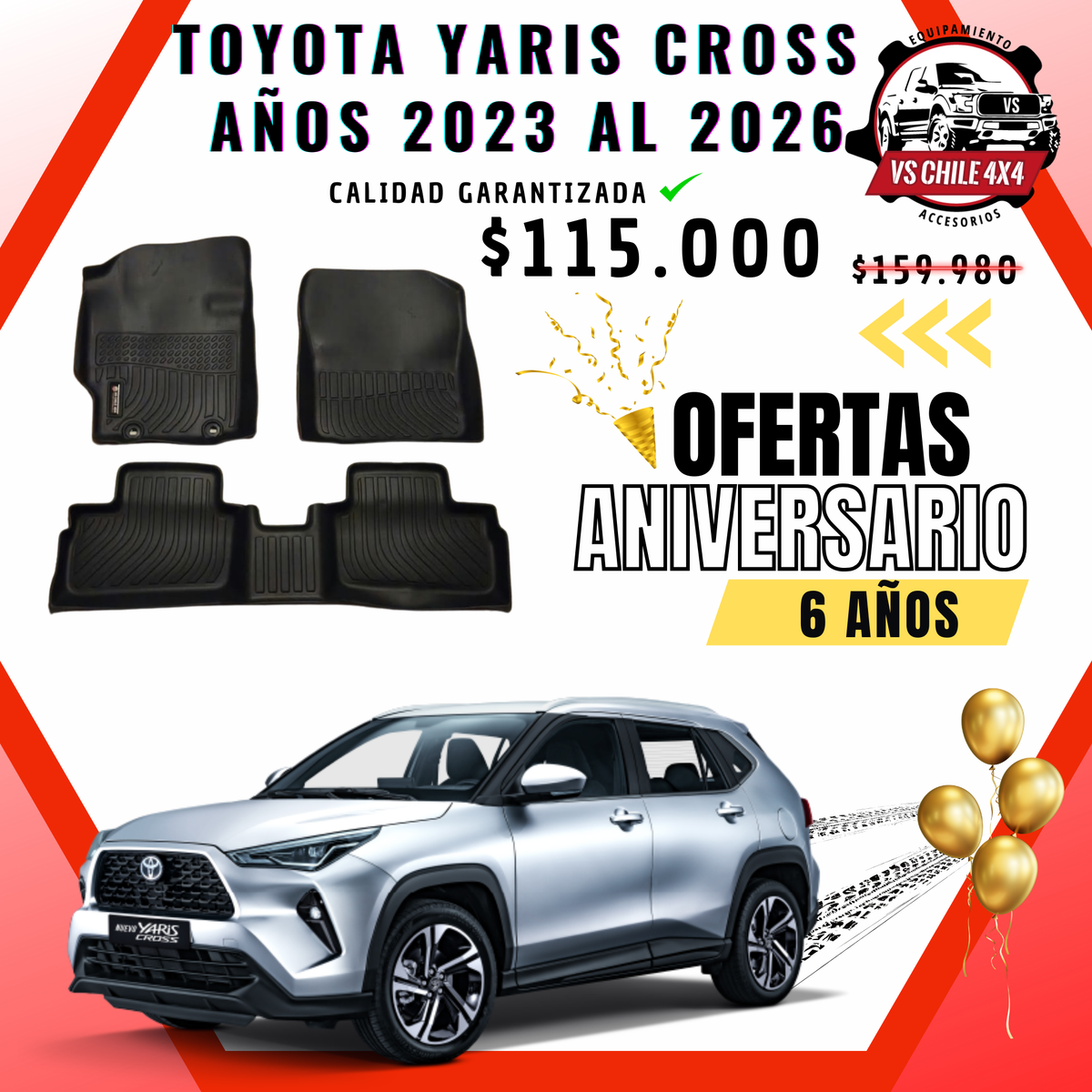 Pisos Calce Perfecto Toyota Yaris Cross (2023 - 2026)