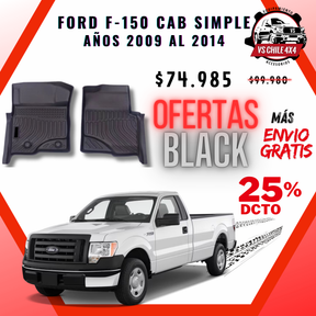 Pisos Calce Perfecto Ford F150 cabina simple  2009 - 2014