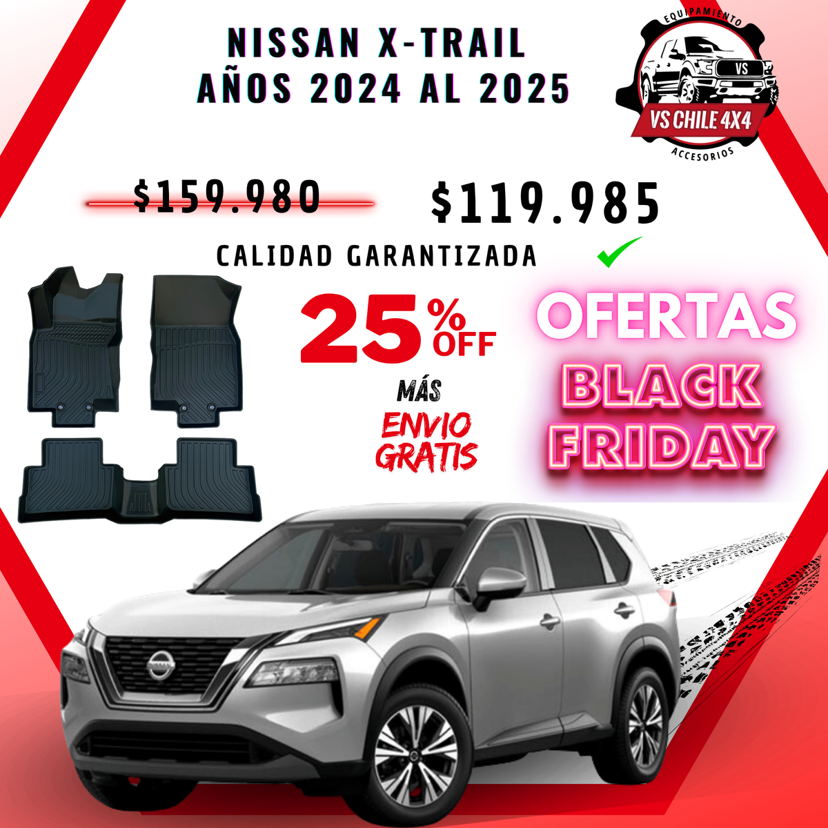Pisos Calce Perfecto Nissan Xtrail X-trail 2024 al 2025
