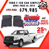 Pisos Calce Perfecto Ford F150 cabina simple  2009 - 2014