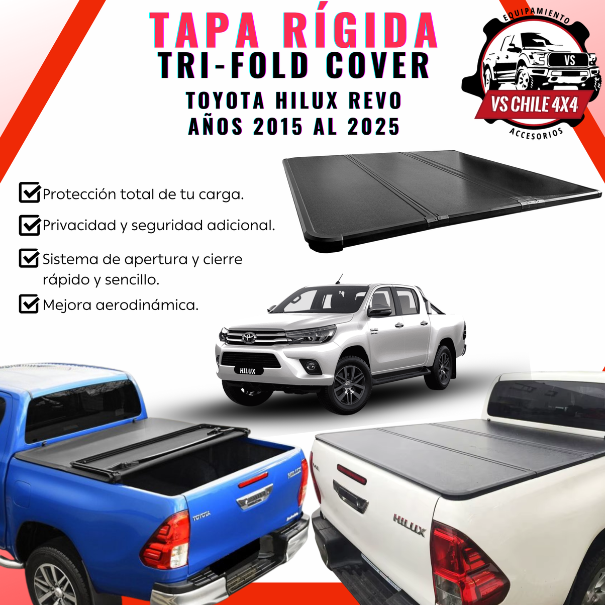 Tapa Plegable Rígida Toyota Hilux 2015 al 2025