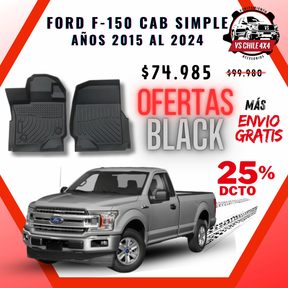 Pisos Calce Perfecto Ford F150 cabina simple 2015 - 2024