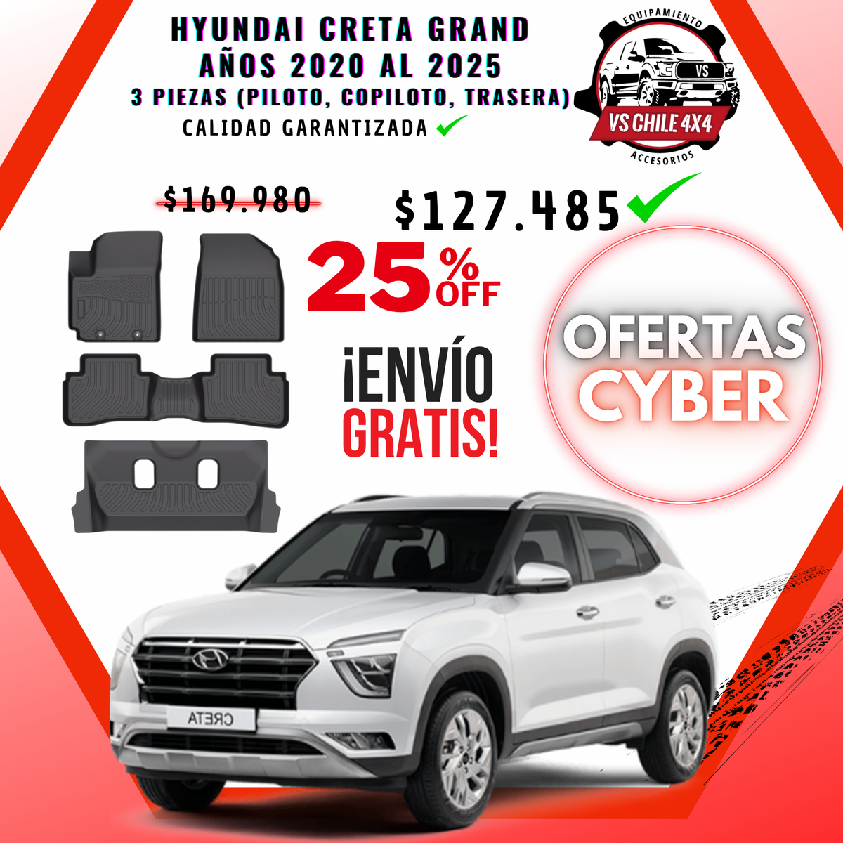Pisos Calce Perfecto Hyundai Creta Grand 2020 al 2025