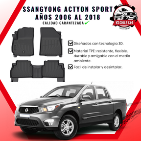 Pisos Calce Perfecto SsangYong Actyon Sport 2006 al 2018