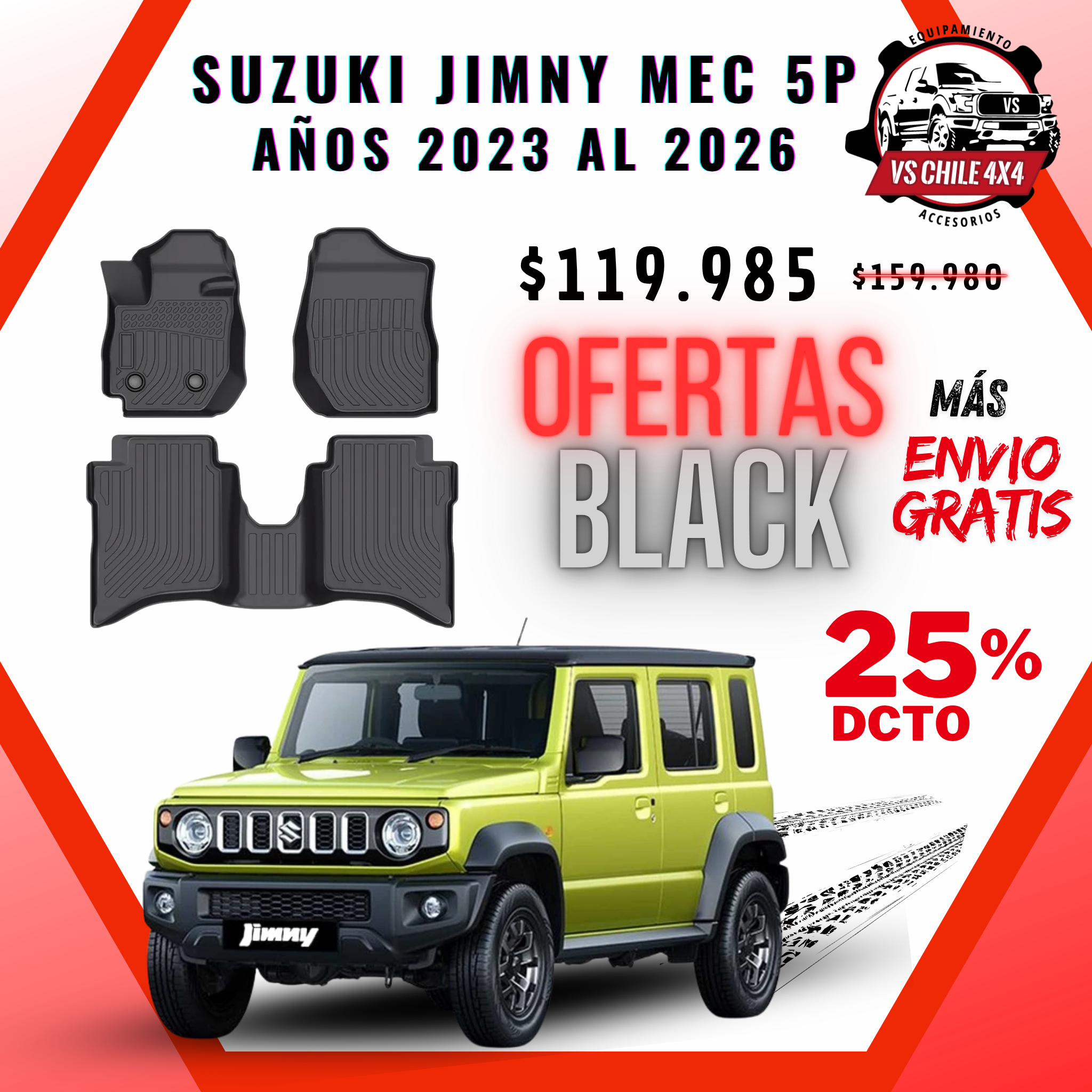 Pisos Calce Perfecto Suzuki Jimny Mecánico 5P 2023 al 2026
