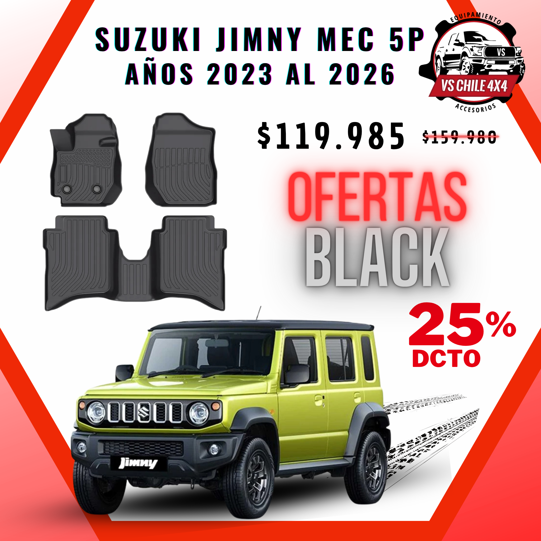 Pisos Calce Perfecto Suzuki Jimny Mecánico 5P 2023 al 2026