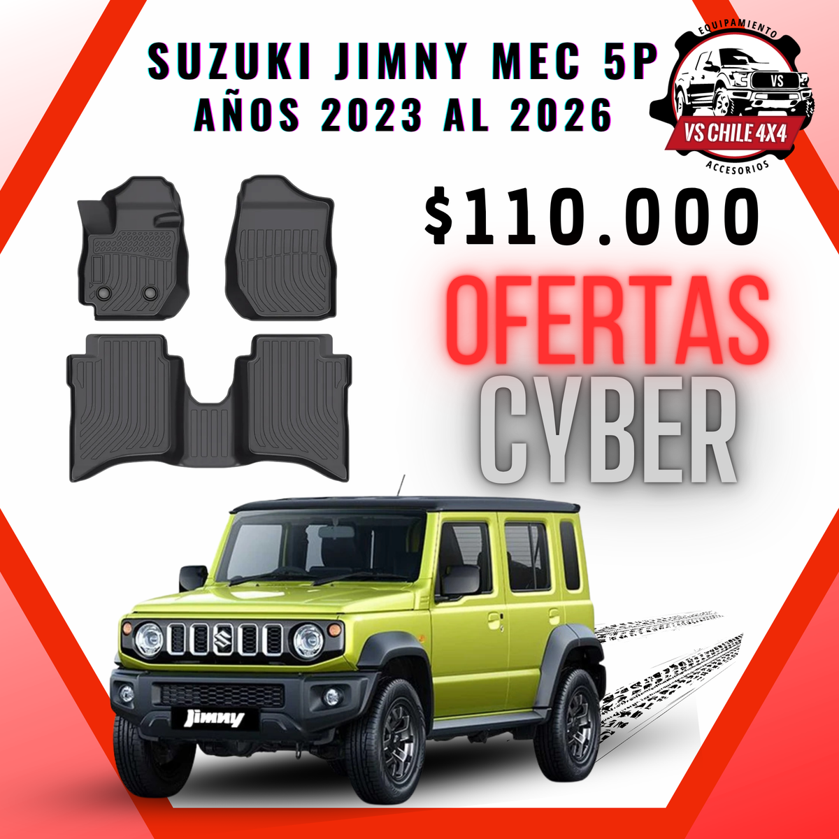 Pisos Calce Perfecto Suzuki Jimny Mecánico 5P 2023 al 2026