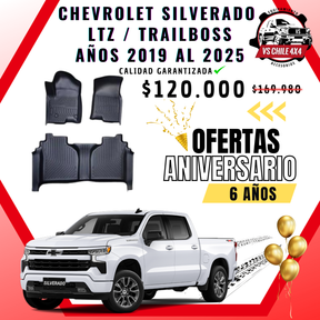 Pisos Calce Perfecto Chevrolet Silverado LTZ/TRAILBOSS 2019 al 2025