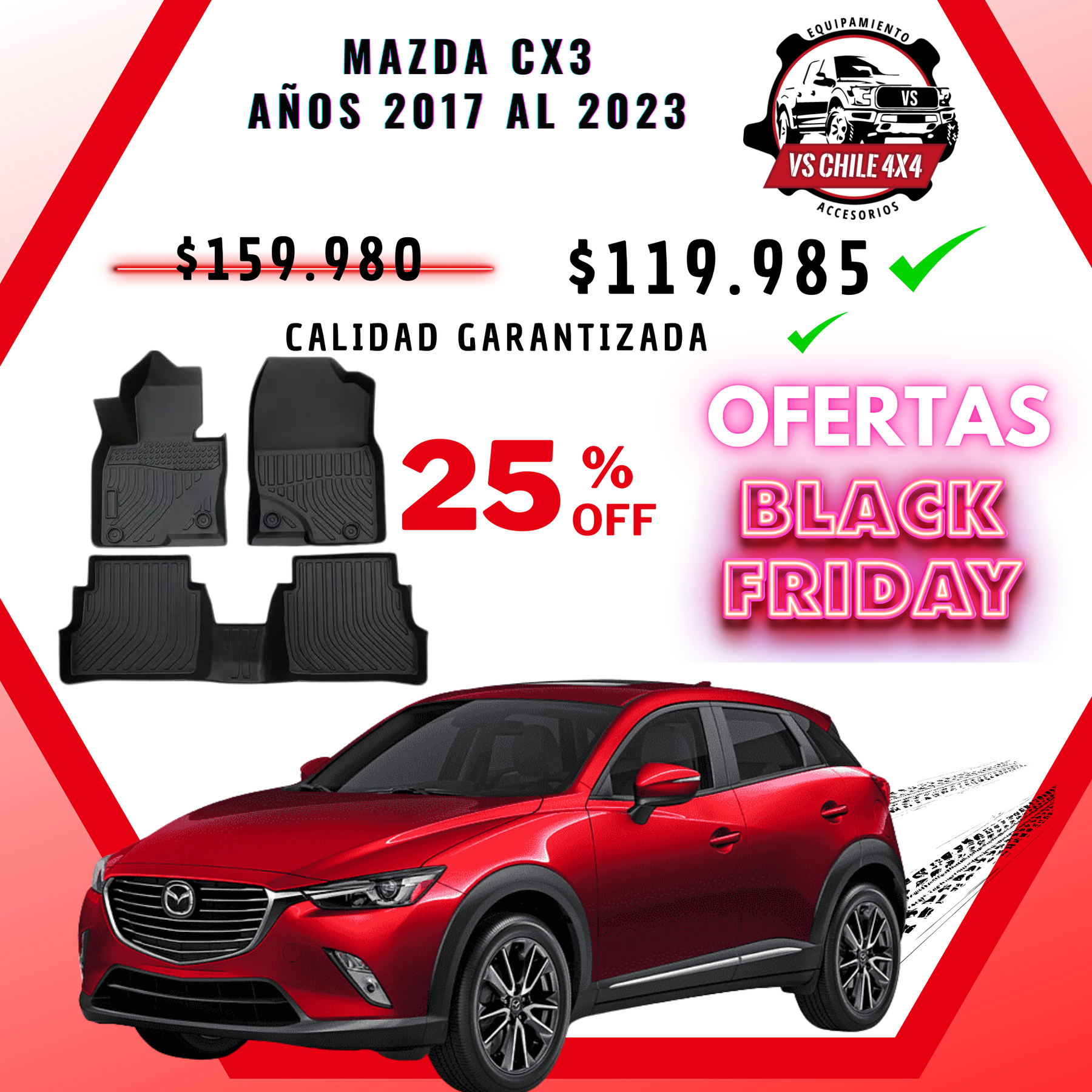 Pisos Calce Perfecto Mazda cx-3 cx3  años 2017 al 2022