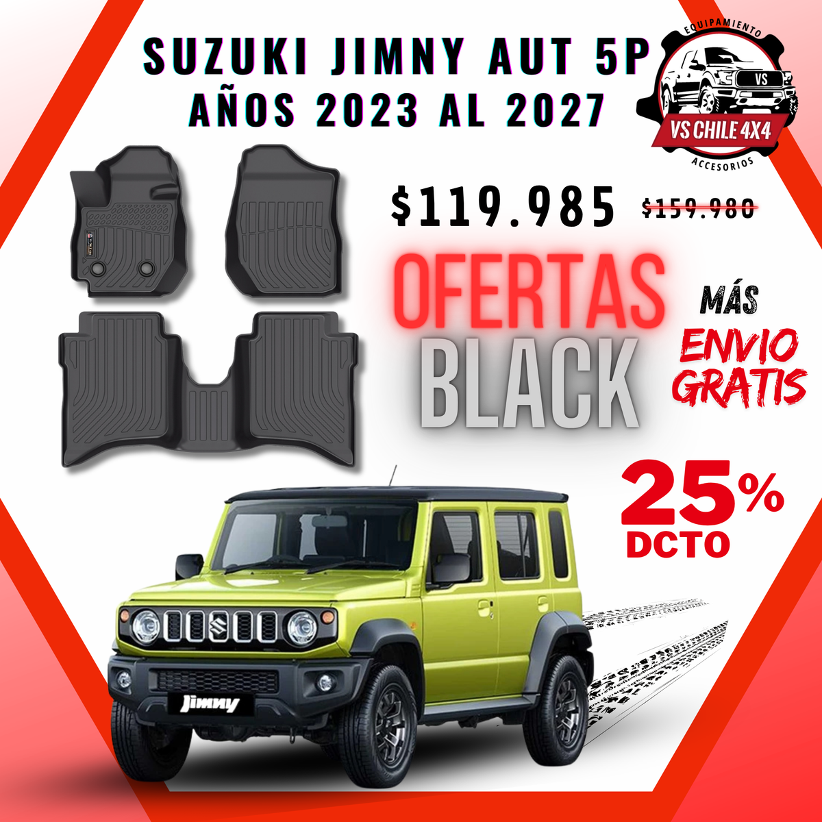 Pisos Calce Perfecto Suzuki Jimny Automático 5P 2023 al 2027