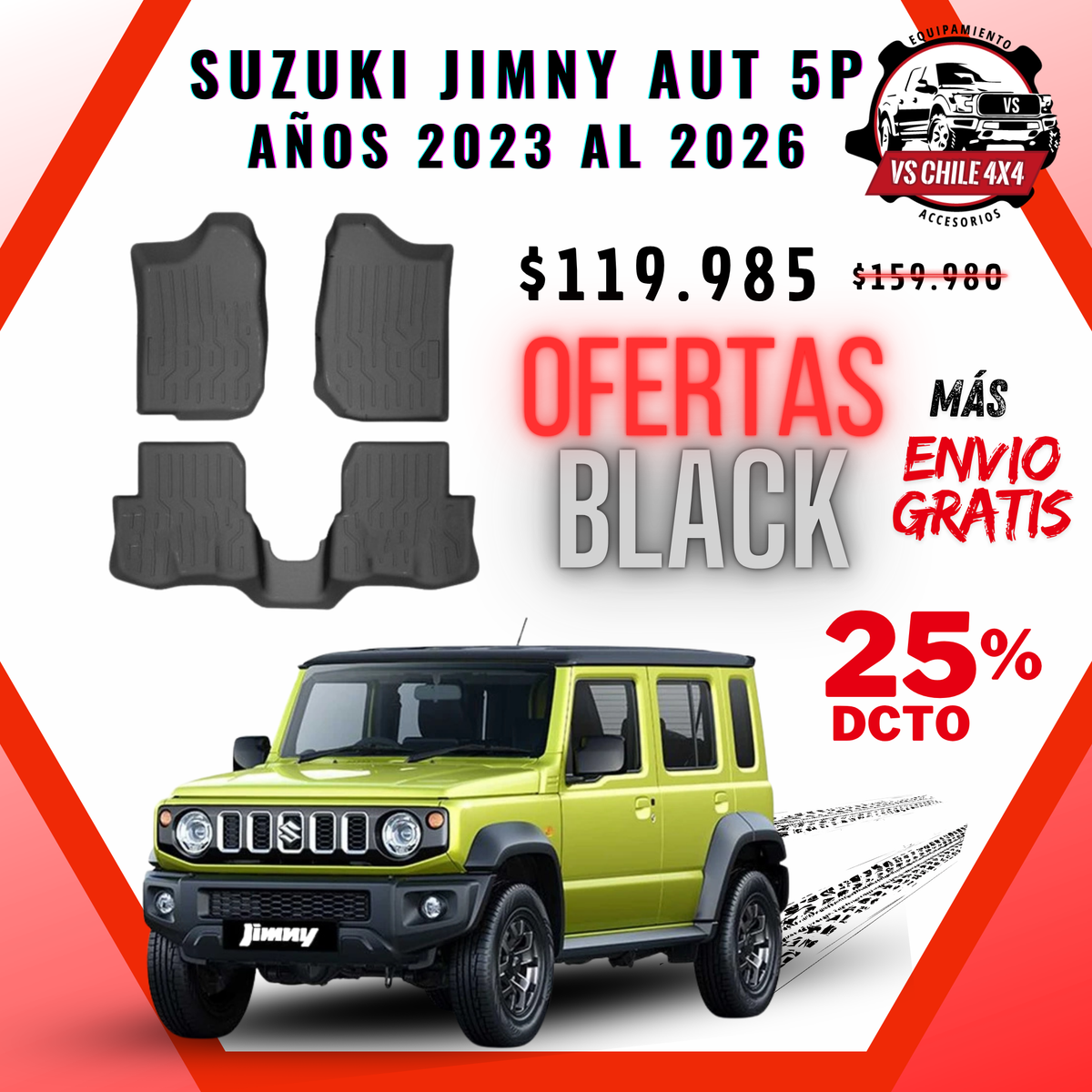 Pisos Calce Perfecto Suzuki Jimny Automático 5P 2023 al 2026