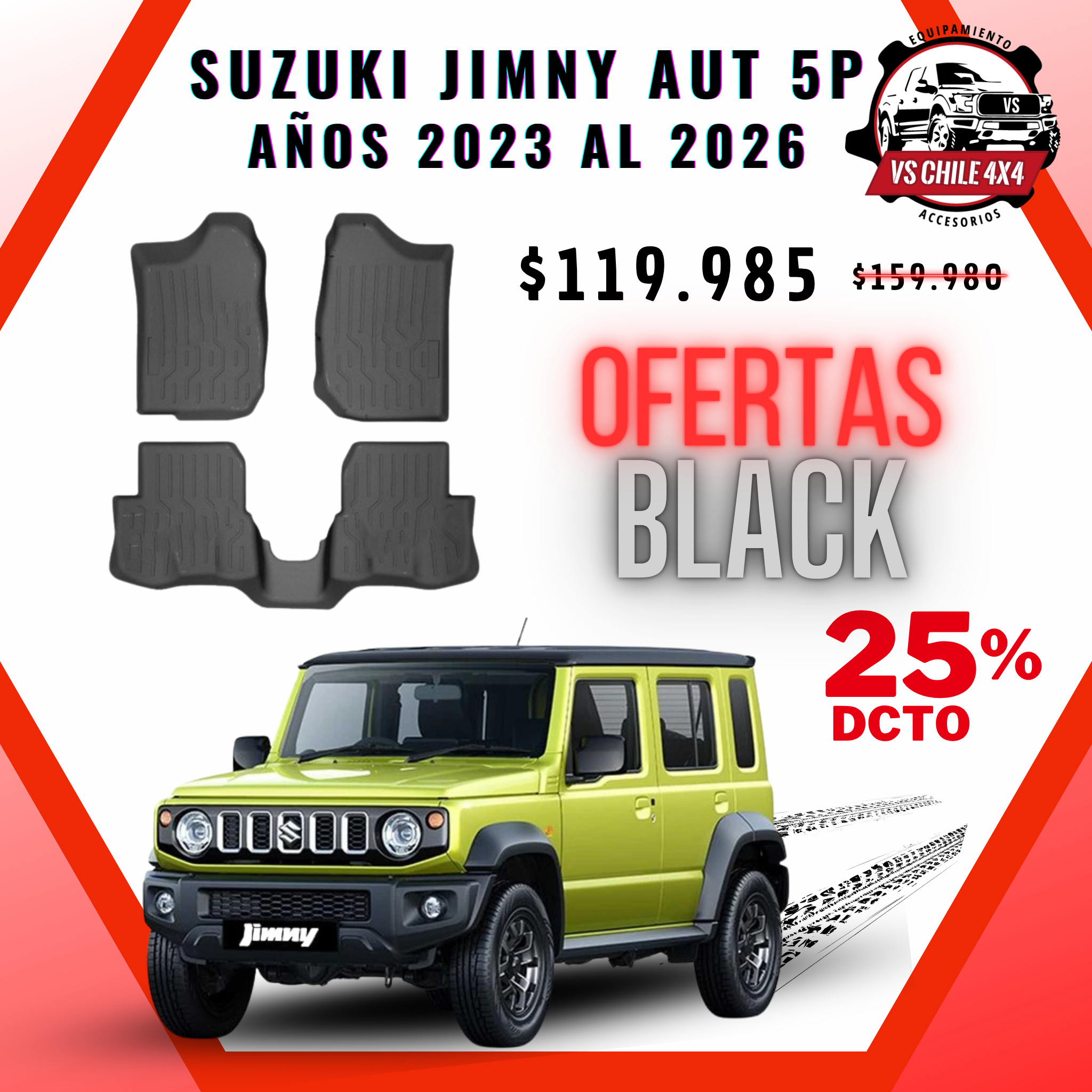 Pisos Calce Perfecto Suzuki Jimny Automático 5P 2023 al 2026