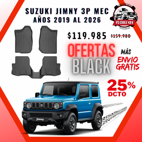 Pisos Calce Perfecto Suzuki Jimny Mecánico 3 Puertas 2019 al 2026