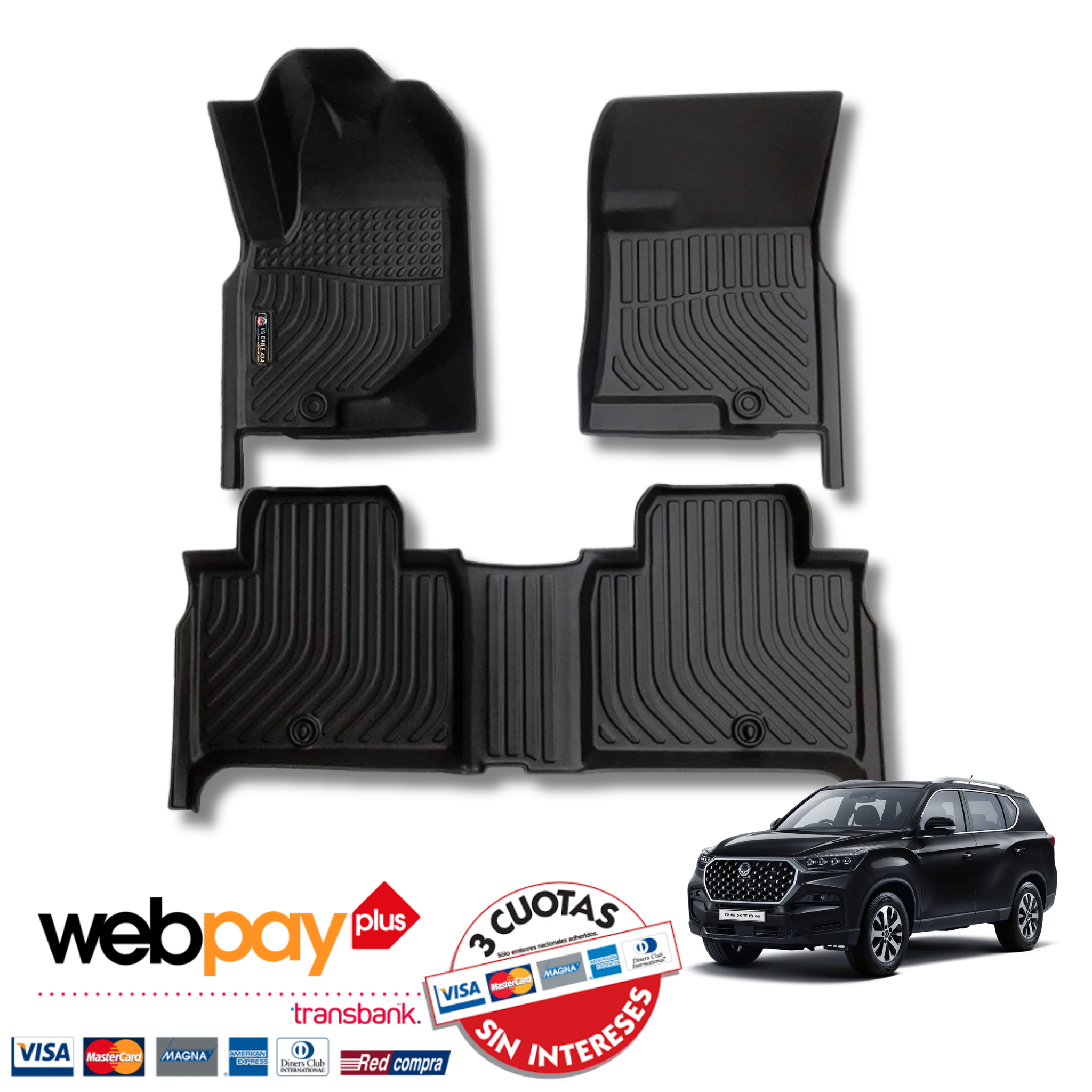 Pisos Calce Perfecto SsangYong Rexton años 2019 al 2026