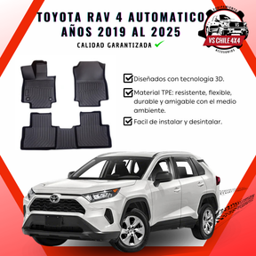 Pisos Calce Perfecto TOYOTA RAV 4 Automática años 2019 al 2025