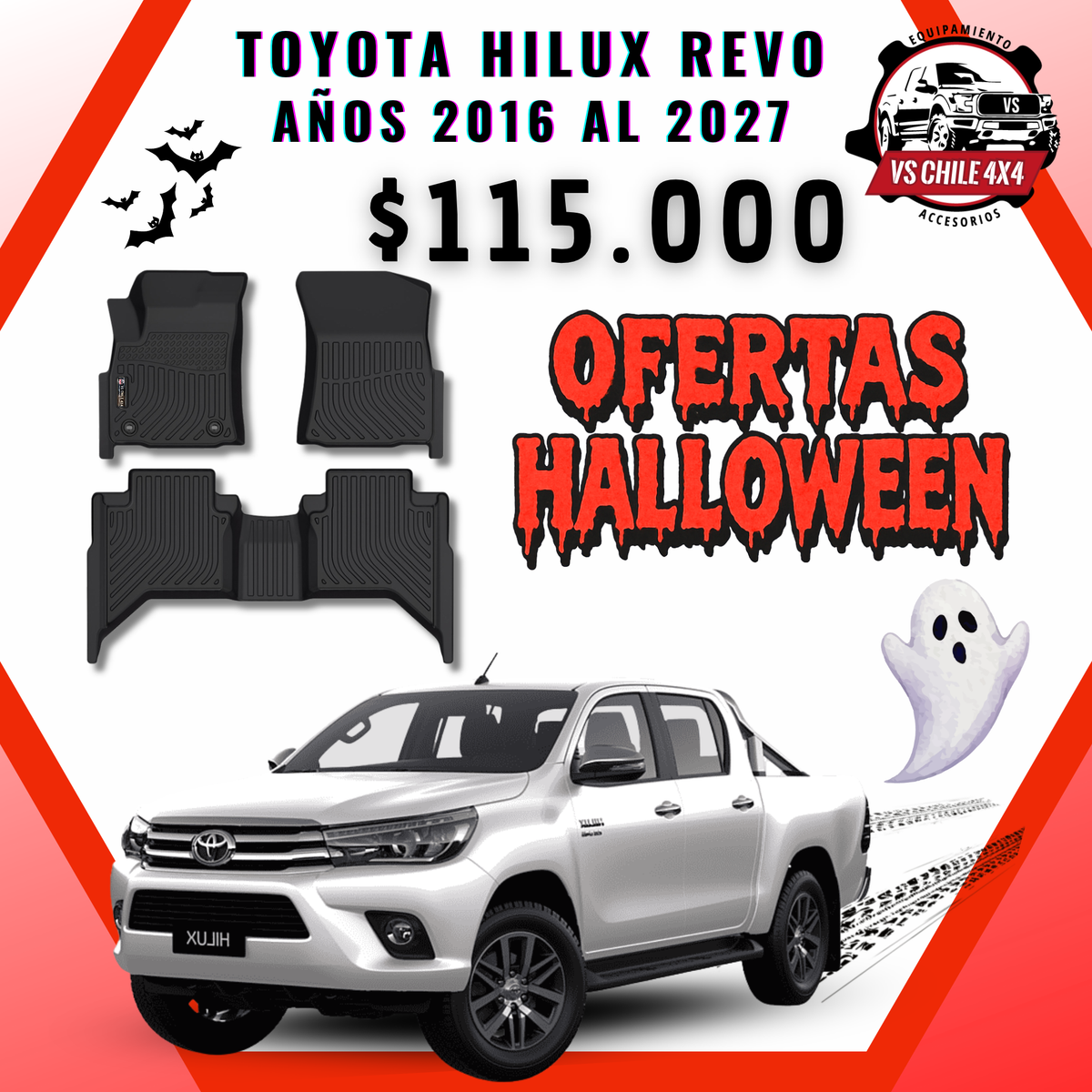 Pisos Calce Perfecto Toyota Hilux años 2016 - 2027