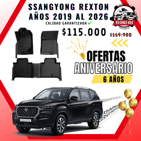 Pisos Calce Perfecto SsangYong Rexton años 2019 al 2026