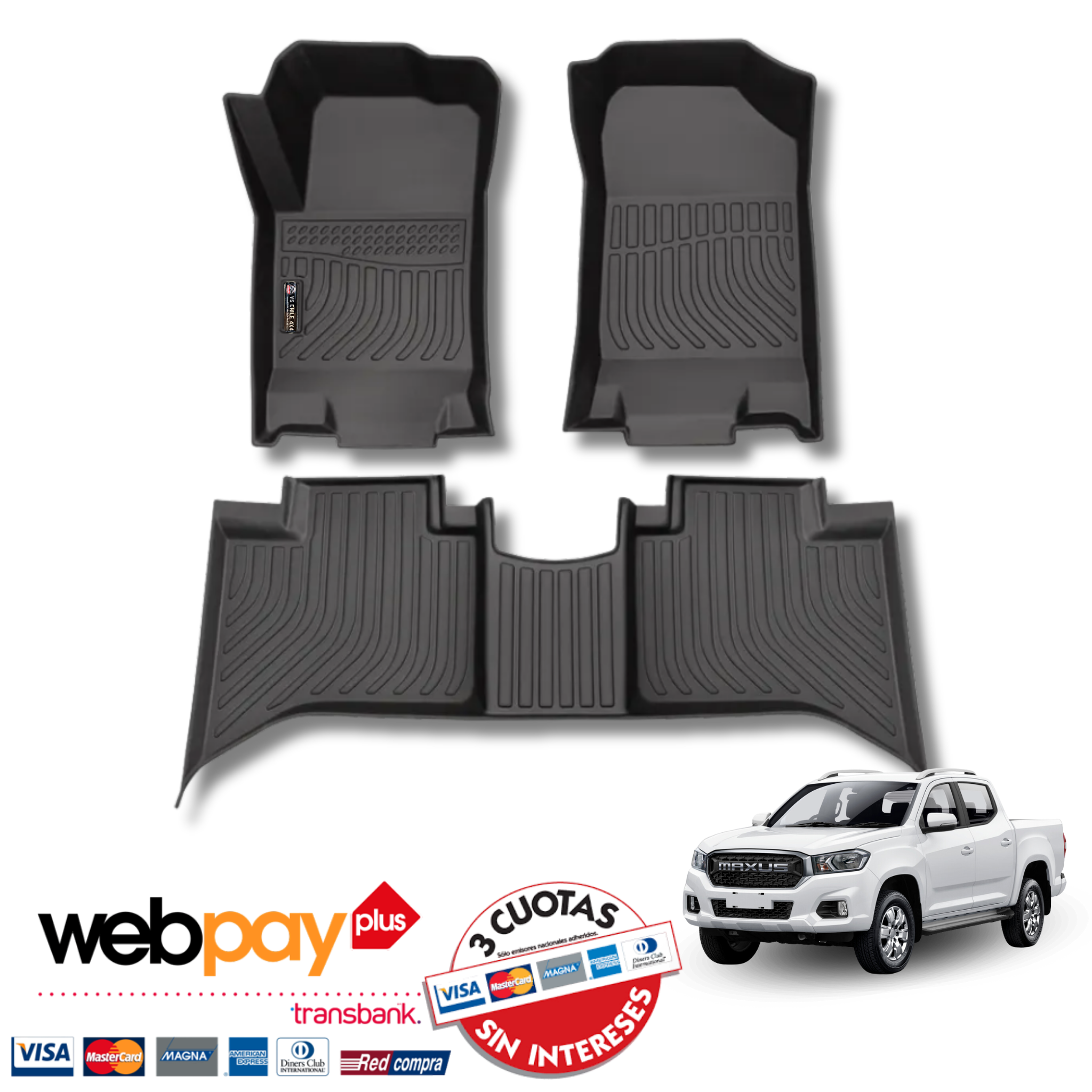 Pisos Calce Perfecto Maxus T60 / T90 Doble Cabina (2018 - 2022)