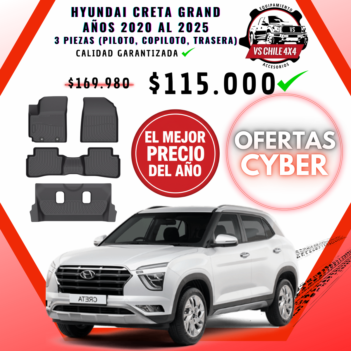 Pisos Calce Perfecto Hyundai Creta Grand 2020 al 2025