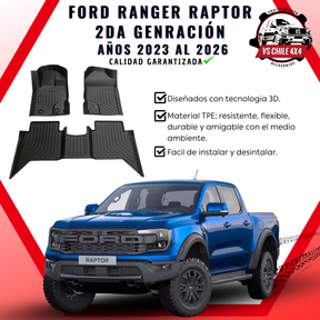 Pisos Calce Perfecto Ford Ranger Raptor 2da Gen (2023 - 2026)
