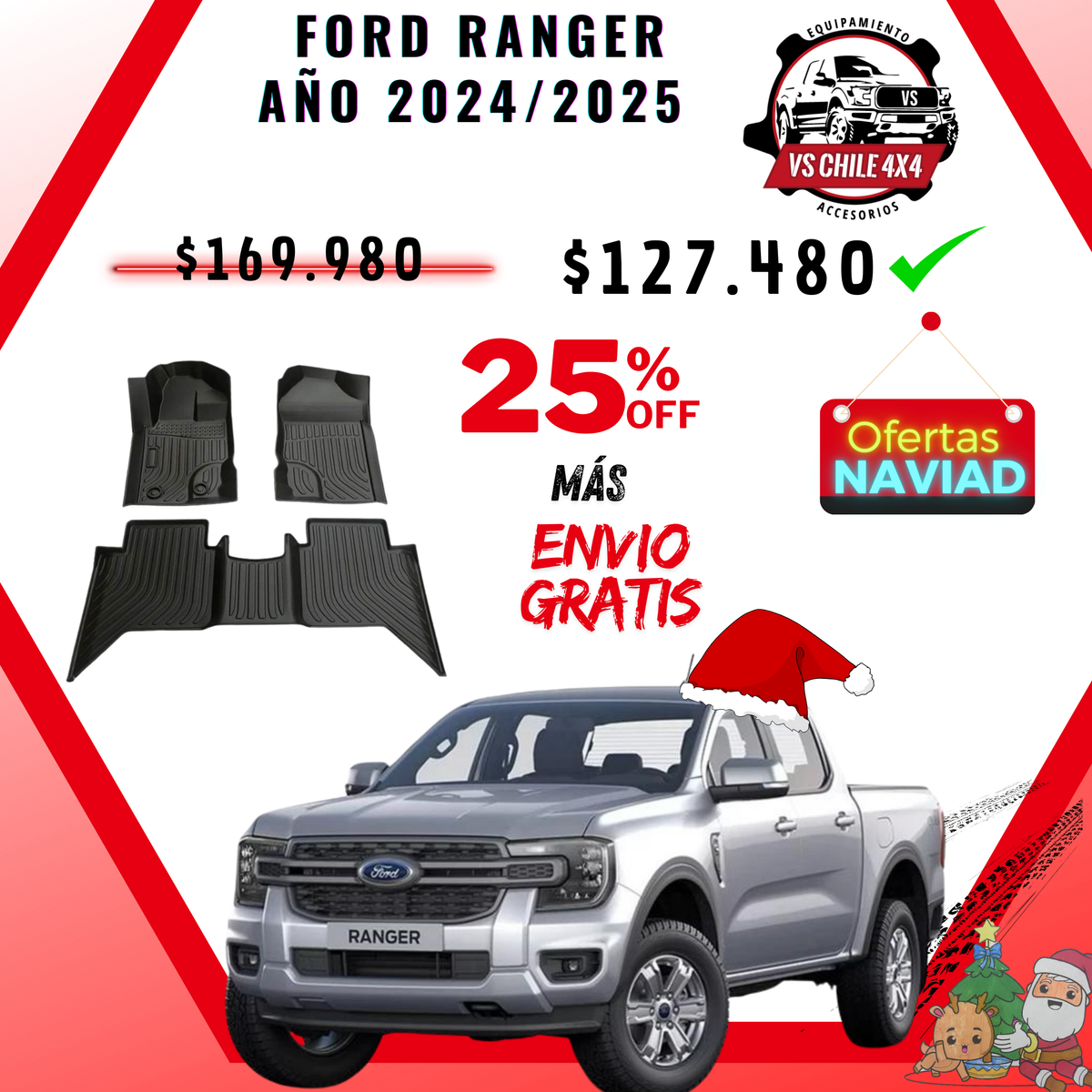 Pisos Calce Perfecto FORD RANGER 2024 / 2025