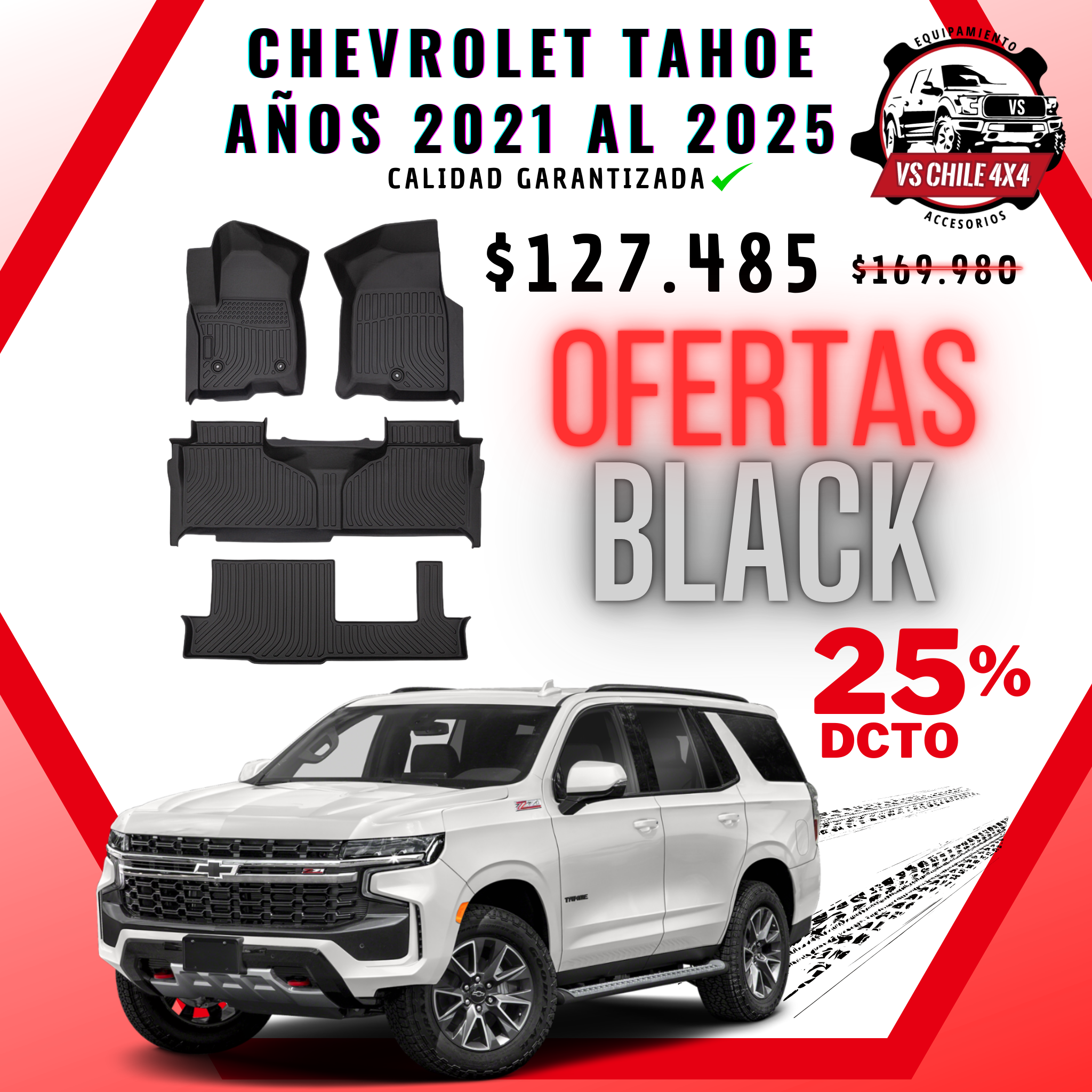 Pisos Calce Perfecto Chevrolet Tahoe 2021 - 2025